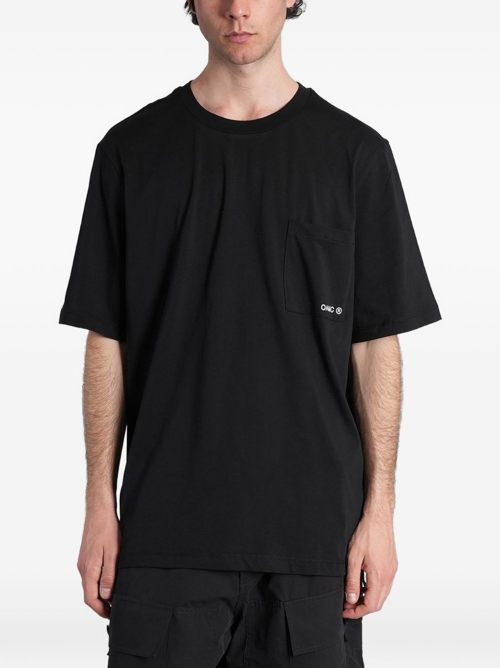T-shirt con stampa del logo in nero Oamc peacemaker - uomo 