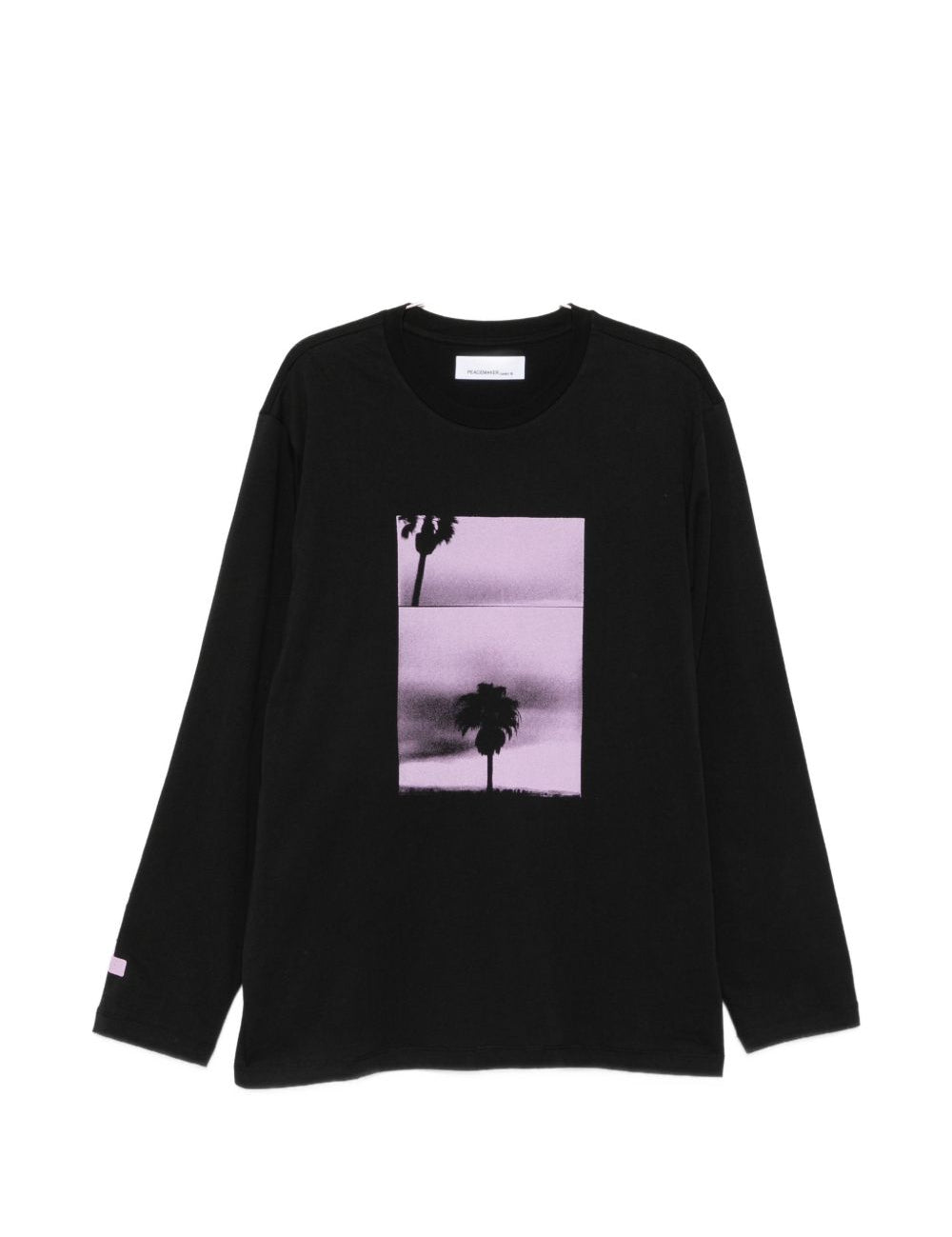 T-shirt a maniche lunghe in nero Oamc peacemaker - uomo 