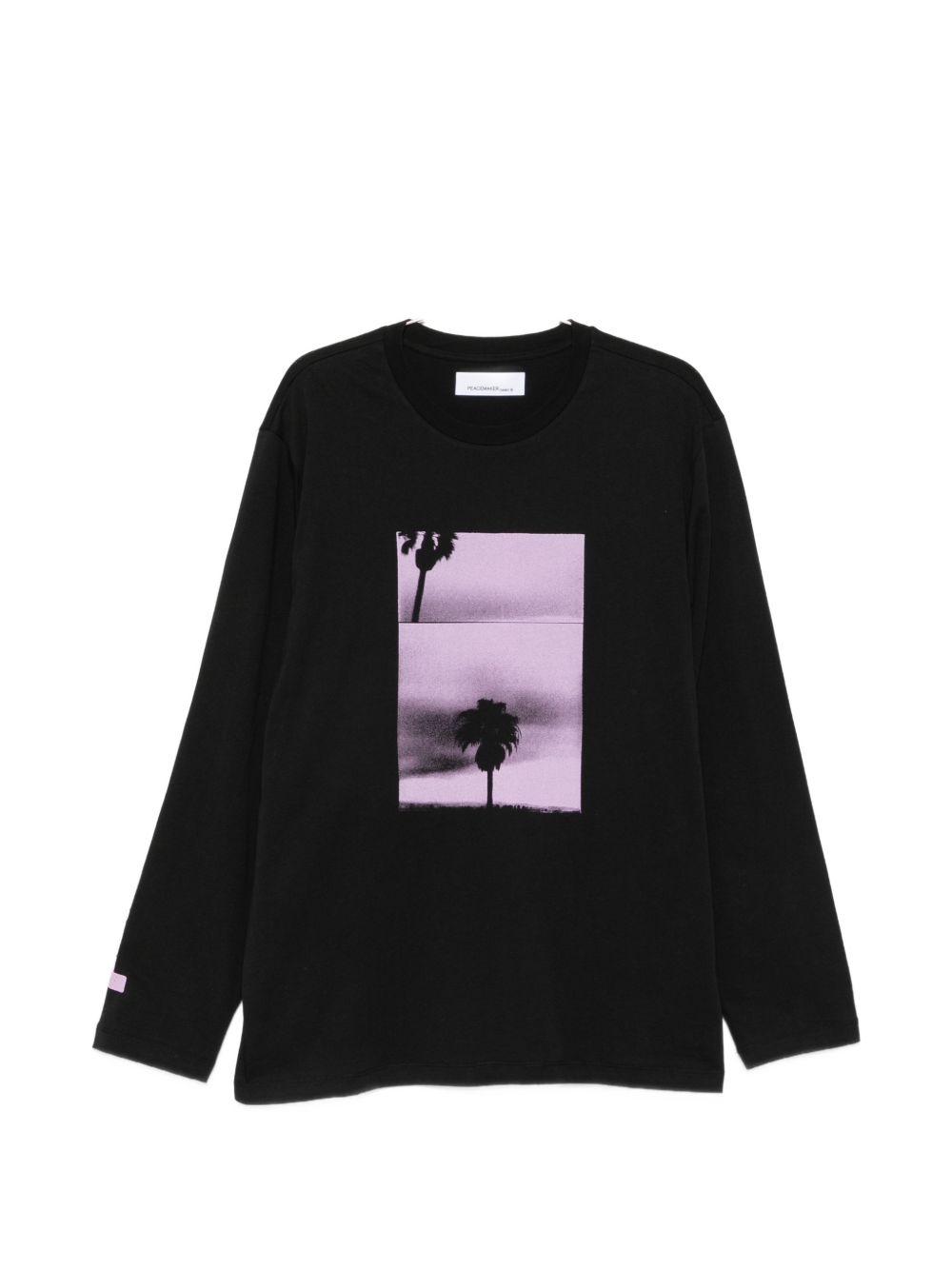 T-shirt a maniche lunghe in nero Oamc peacemaker - uomo 