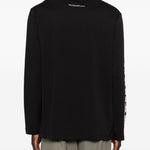 T-shirt a maniche lunghe in nero Oamc peacemaker - uomo 