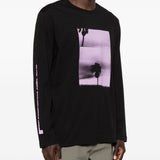 T-shirt a maniche lunghe in nero Oamc peacemaker - uomo 