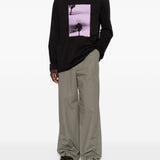 T-shirt a maniche lunghe in nero Oamc peacemaker - uomo 