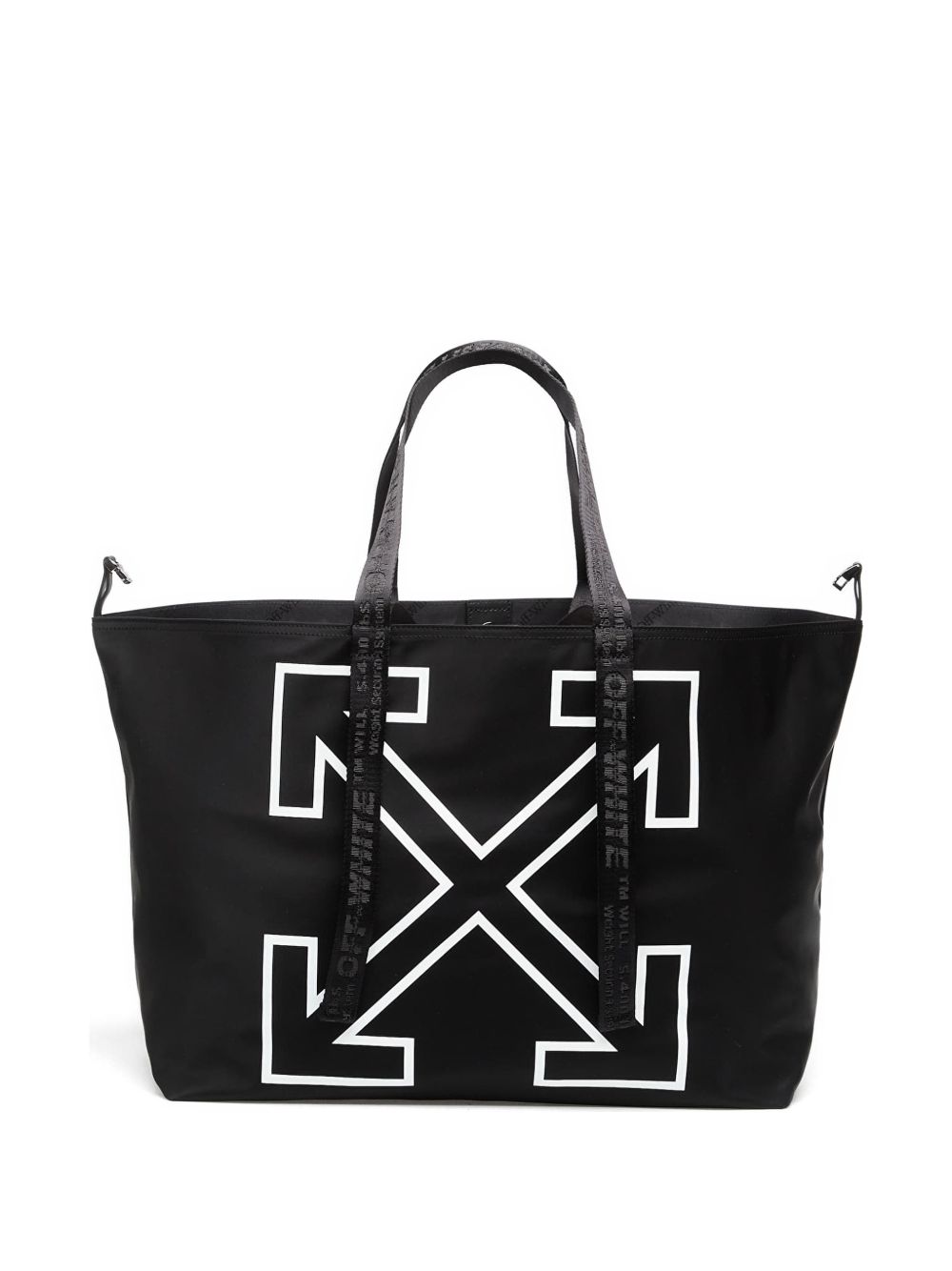 Borsa con logo in nero off white - unisex 
