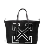 Borsa con logo in nero off white - unisex 