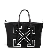 Borsa con logo in nero off white - unisex 