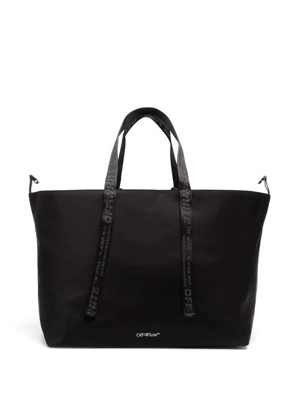Borsa con logo in nero off white - unisex 