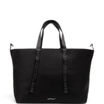 Borsa con logo in nero off white - unisex 