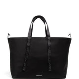 Borsa con logo in nero off white - unisex 