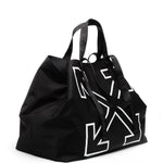 Borsa con logo in nero off white - unisex 