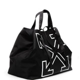 Borsa con logo in nero off white - unisex 