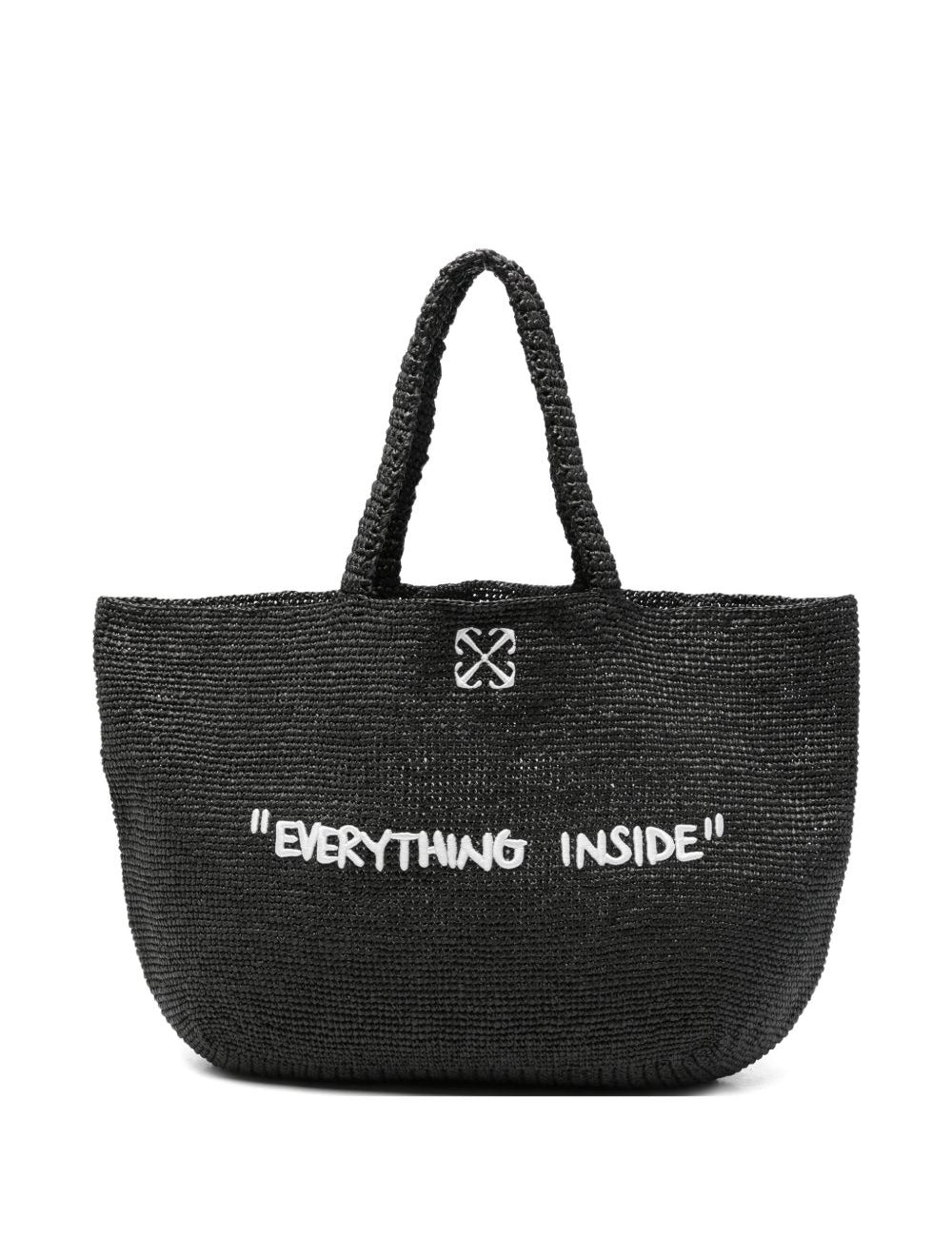 Borsa intrecciata everything inside in nero Off white - donna 