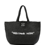Borsa intrecciata everything inside in nero Off white - donna 
