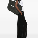 Borsa intrecciata everything inside in nero Off white - donna 