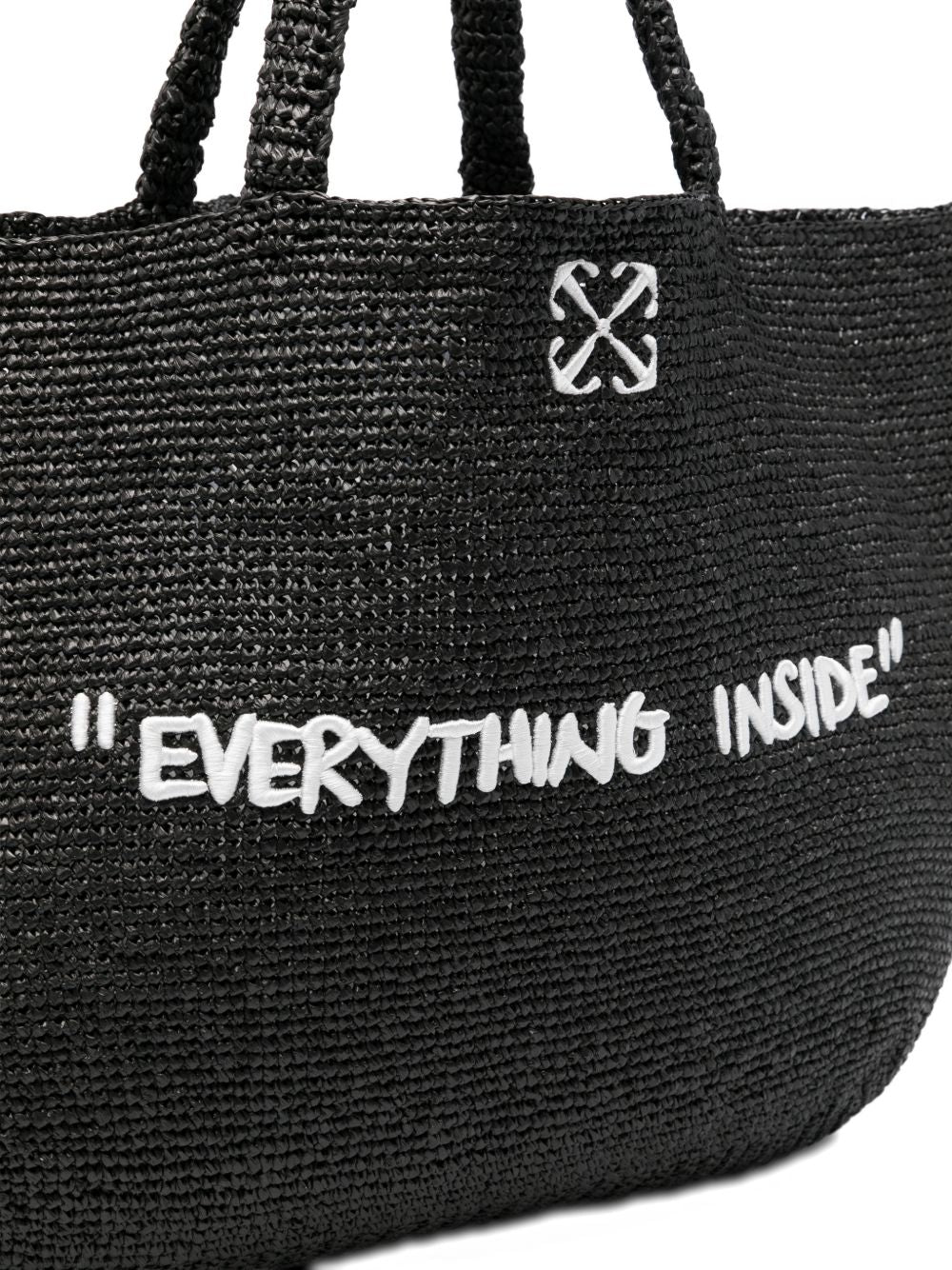 Borsa intrecciata everything inside in nero Off white - donna 