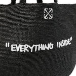 Borsa intrecciata everything inside in nero Off white - donna 