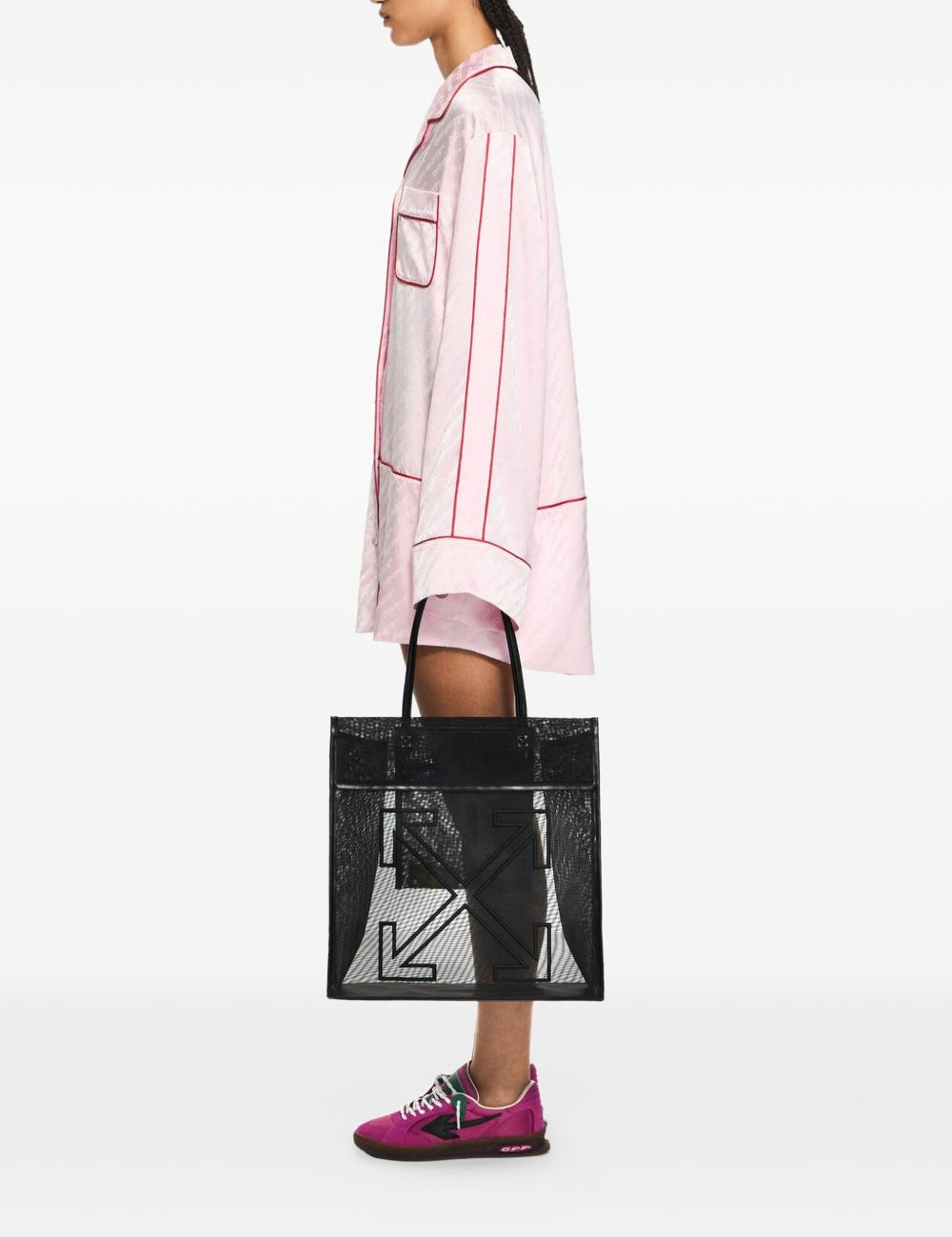 Borsa tote Market con logo in nero OFF WHITE - UNISEX 
