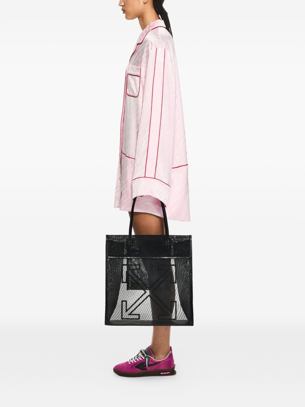 Borsa tote Market con logo in nero OFF WHITE - UNISEX 