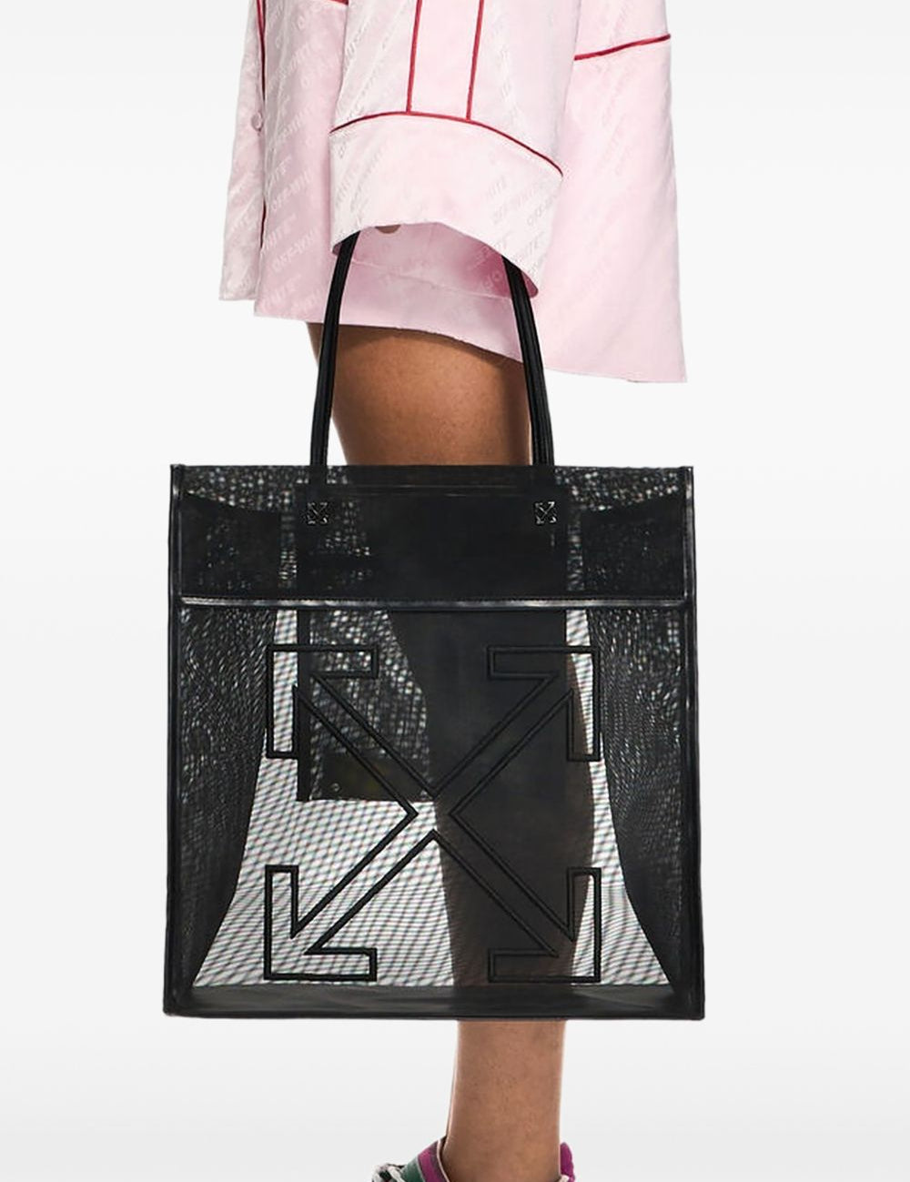 Borsa tote Market con logo in nero OFF WHITE - UNISEX 