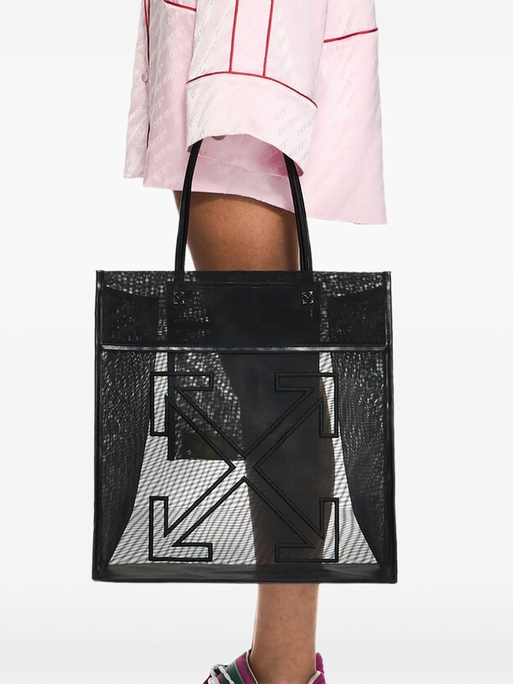 Borsa tote Market con logo in nero OFF WHITE - UNISEX 