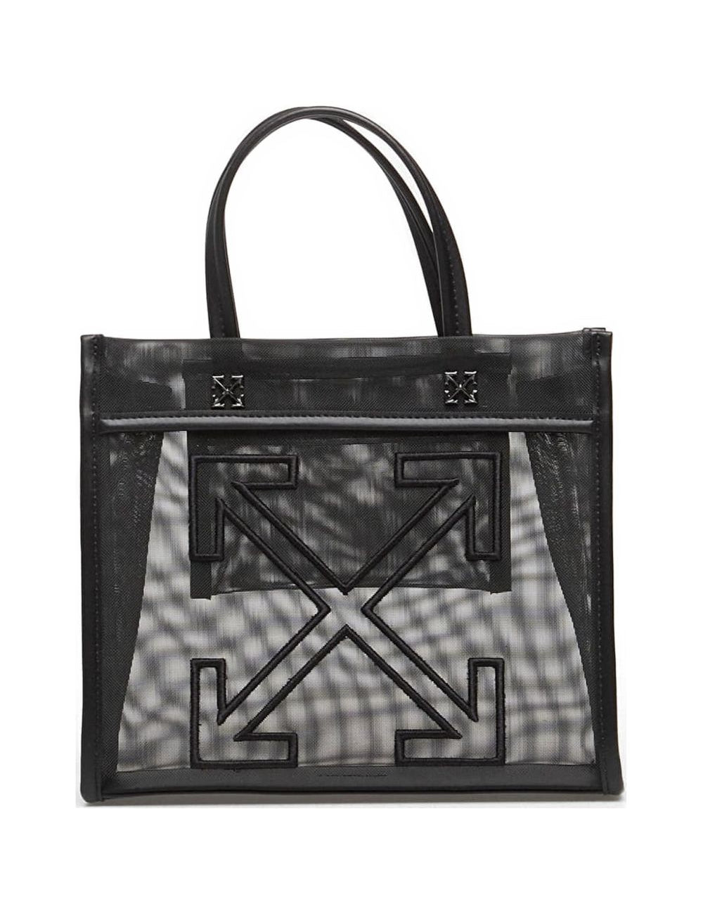 Borsa tote Market S con logo in nero OFF WHITE - UNISEX 