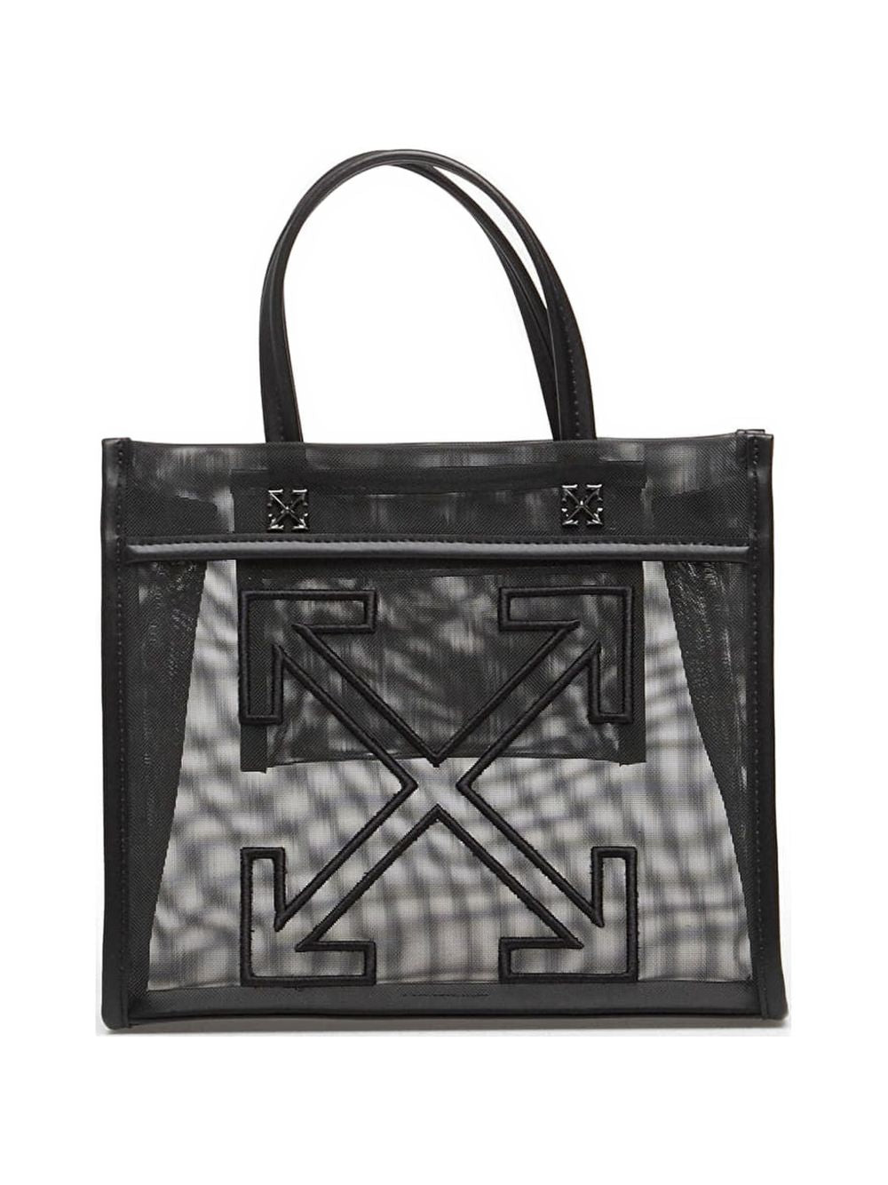 Borsa tote Market S con logo in nero OFF WHITE - UNISEX 