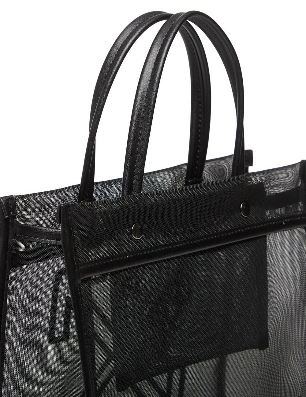 Borsa tote Market S con logo in nero OFF WHITE - UNISEX 