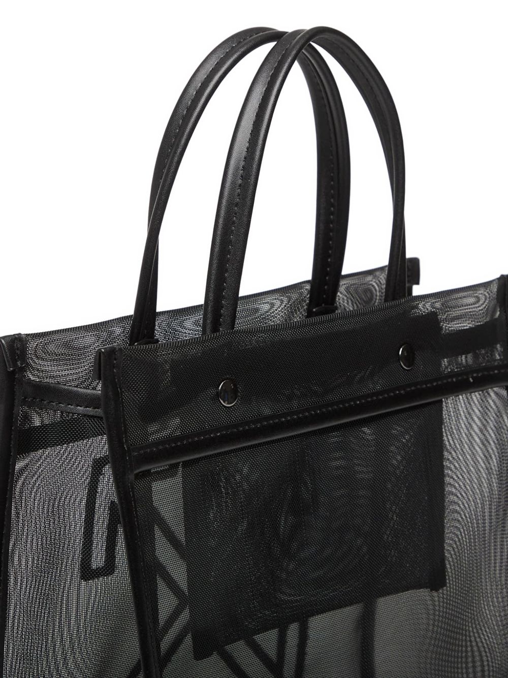 Borsa tote Market S con logo in nero OFF WHITE - UNISEX 
