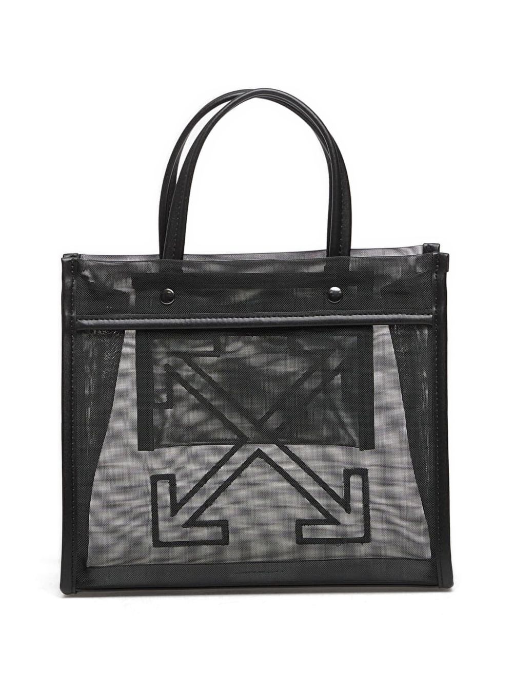 Borsa tote Market S con logo in nero OFF WHITE - UNISEX 
