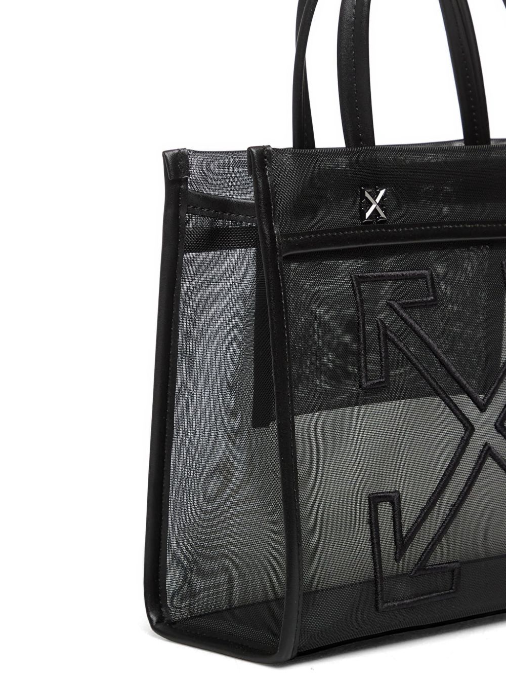 Borsa tote Market S con logo in nero OFF WHITE - UNISEX 