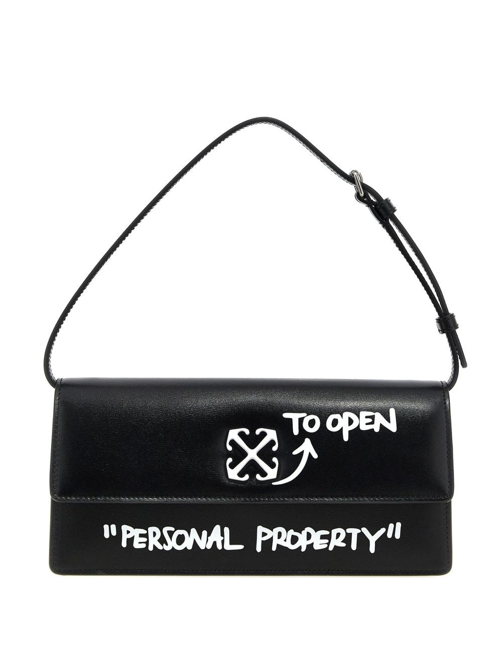 Borsa a spalla Jitney 1.0 in nero OFF WHITE - DONNA 