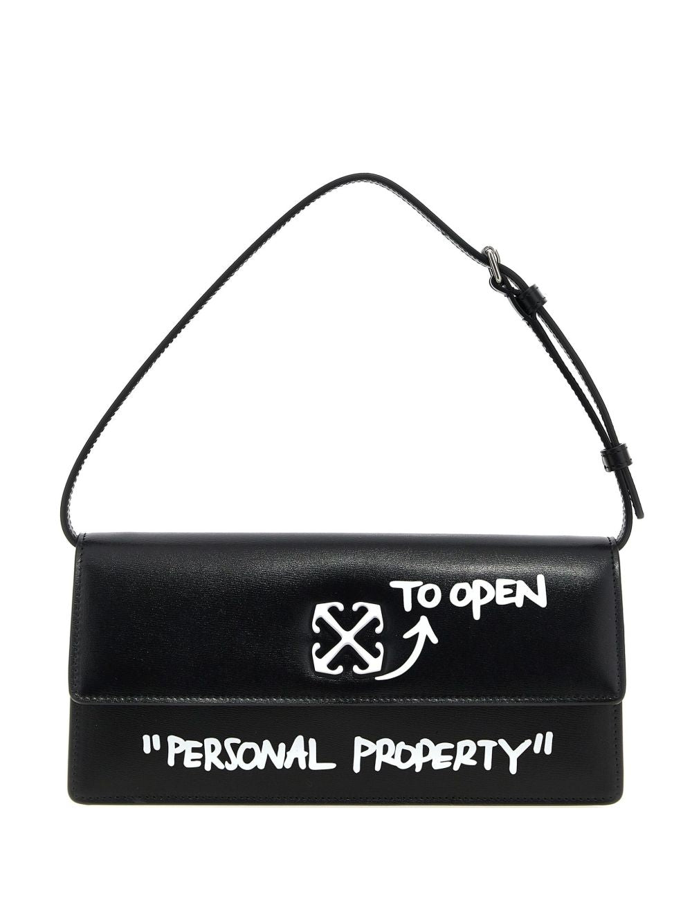 Borsa a spalla Jitney 1.0 in nero OFF WHITE - DONNA 