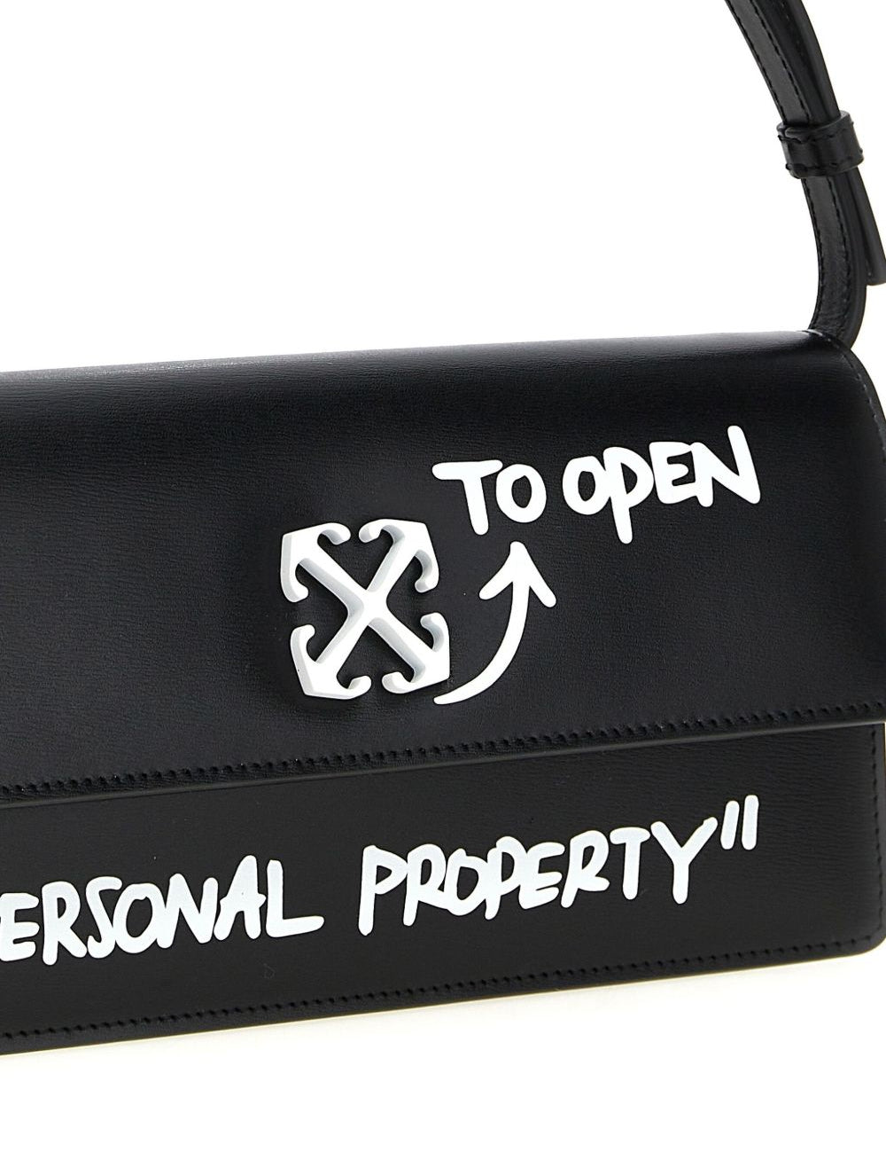 Borsa a spalla Jitney 1.0 in nero OFF WHITE - DONNA 