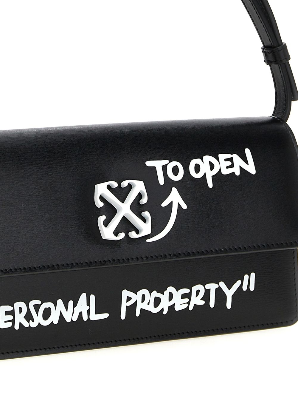 Borsa a spalla Jitney 1.0 in nero OFF WHITE - DONNA 