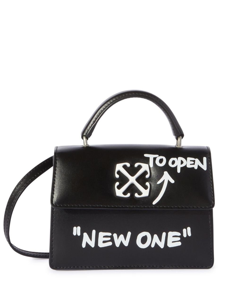 Borsa a mano Jitney Baby Quote in nero OFF WHITE - DONNA 