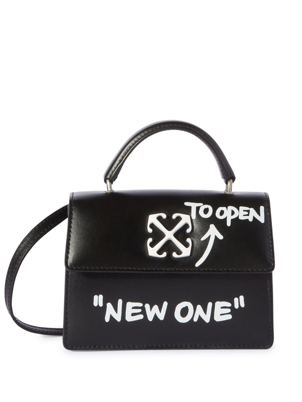 Borsa a mano Jitney Baby Quote in nero OFF WHITE - DONNA 