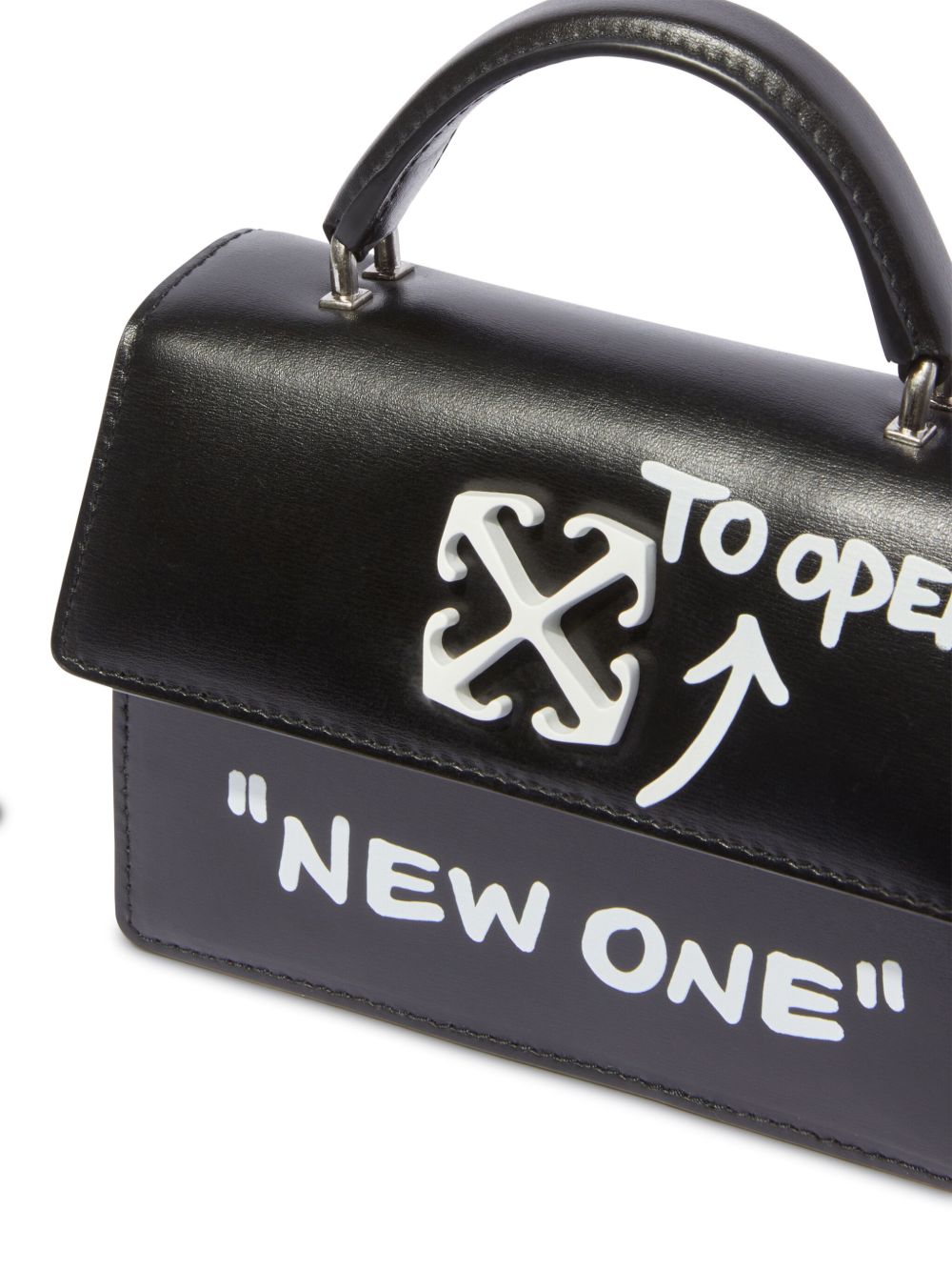 Borsa a mano Jitney Baby Quote in nero OFF WHITE - DONNA 