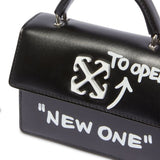 Borsa a mano Jitney Baby Quote in nero OFF WHITE - DONNA 