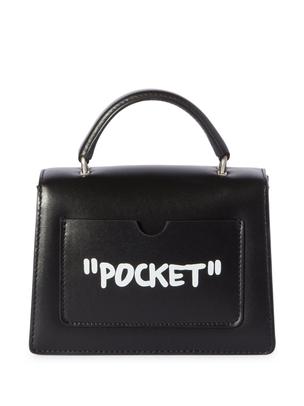 Borsa a mano Jitney Baby Quote in nero OFF WHITE - DONNA 