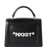 Borsa a mano Jitney Baby Quote in nero OFF WHITE - DONNA 