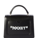 Borsa a mano Jitney Baby Quote in nero OFF WHITE - DONNA 