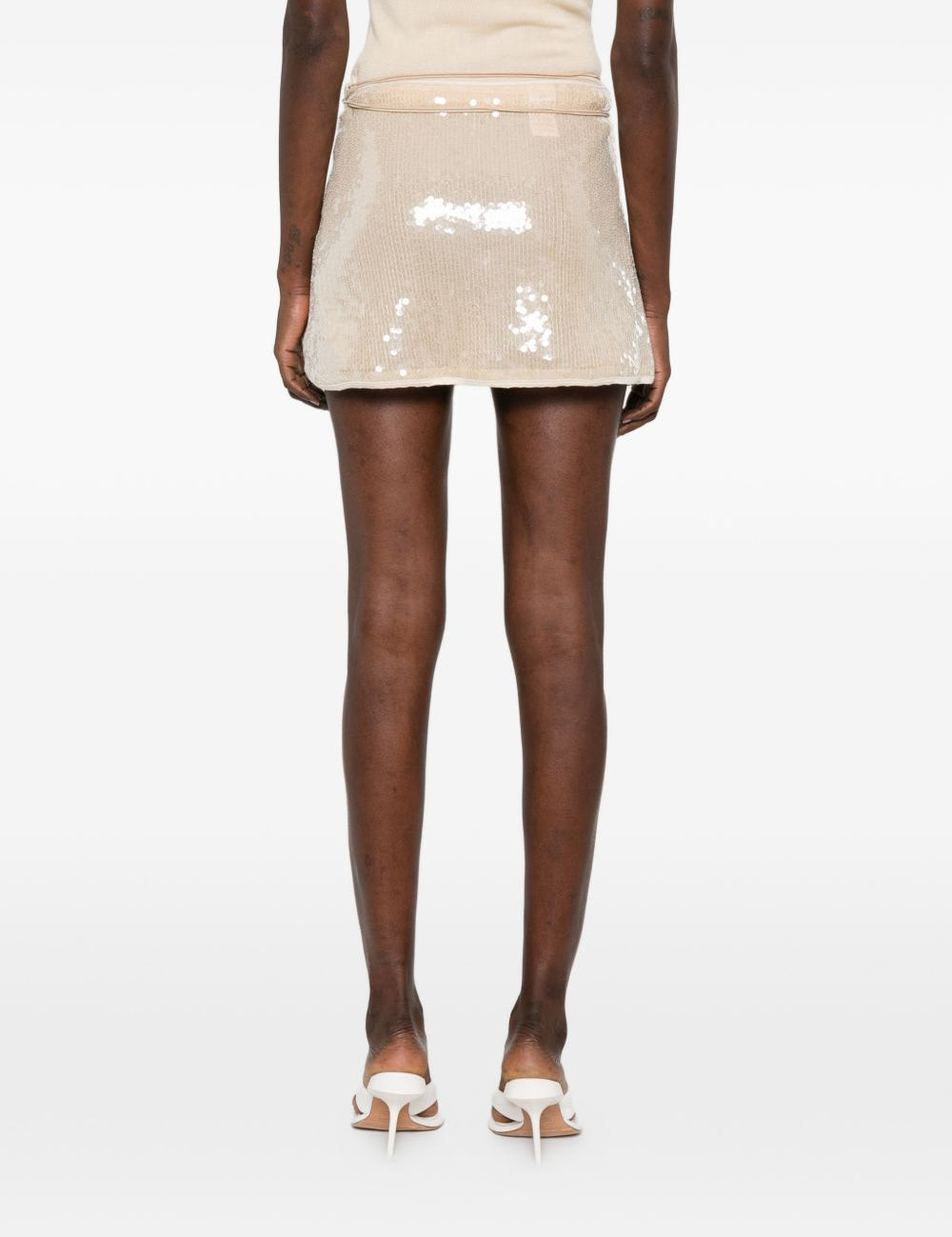 Minigonna con nodo in beige Oséree - donna 