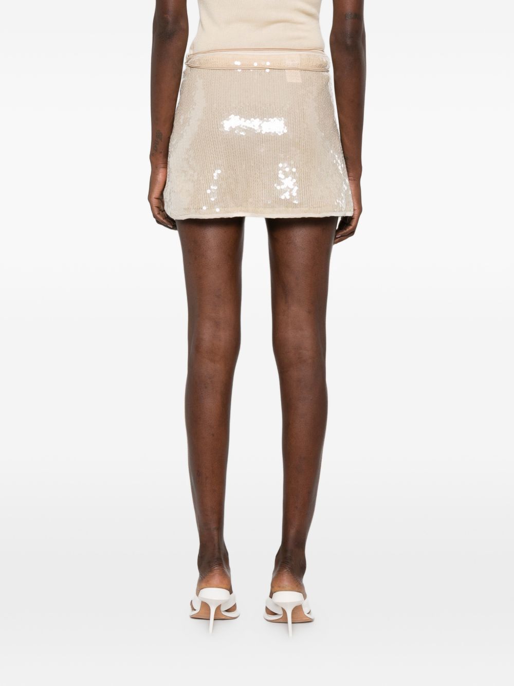 Minigonna con nodo in beige Oséree - donna 