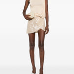 Minigonna con nodo in beige Oséree - donna 