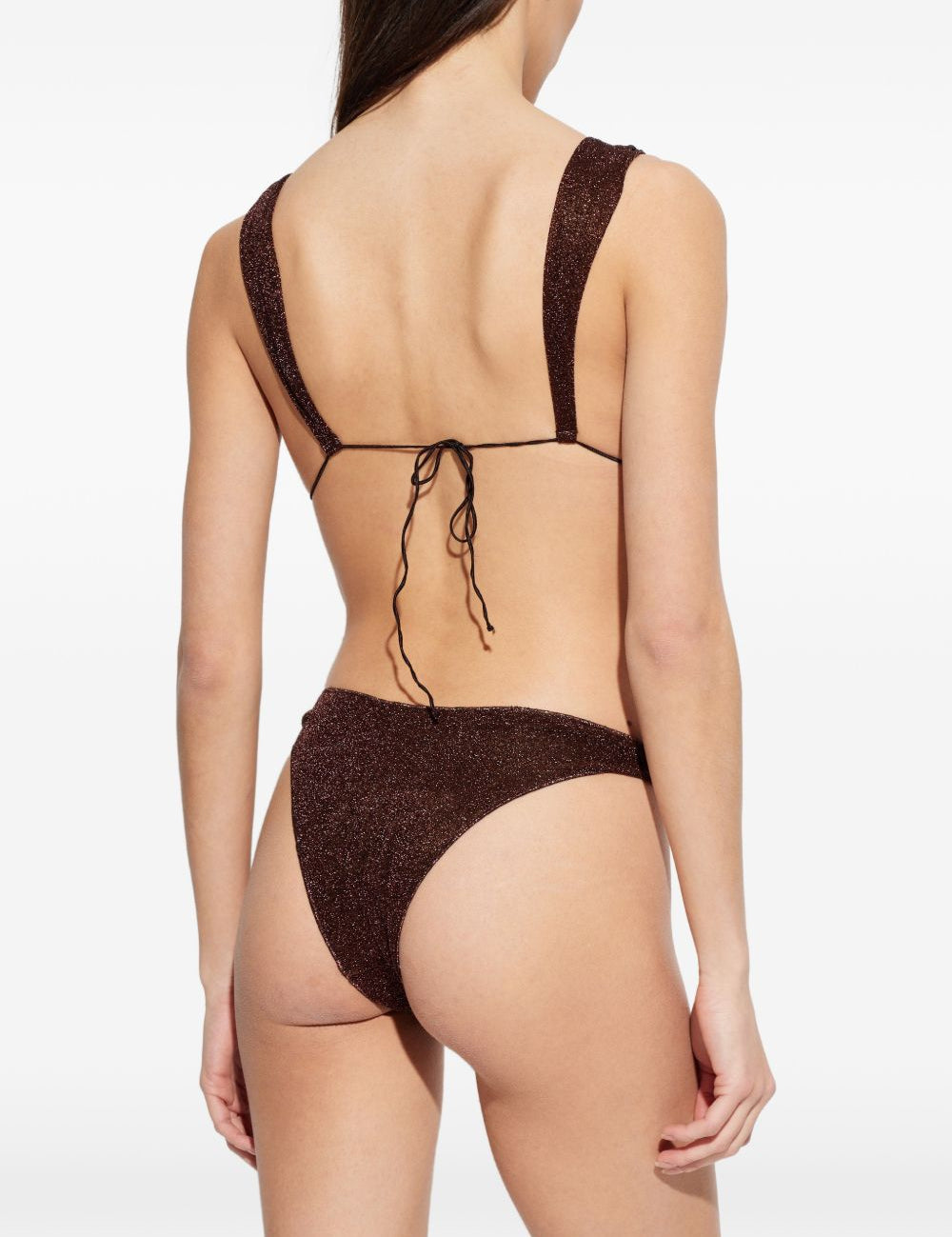 Bikini a triangolo con dettaglio ad anello in marrone Oséree - donna 