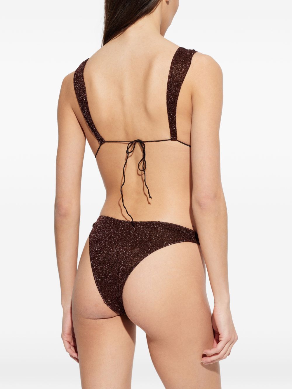 Bikini a triangolo con dettaglio ad anello in marrone Oséree - donna 