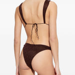Bikini a triangolo con dettaglio ad anello in marrone Oséree - donna 