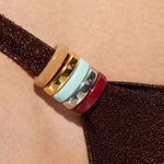 Bikini a triangolo con dettaglio ad anello in marrone Oséree - donna 