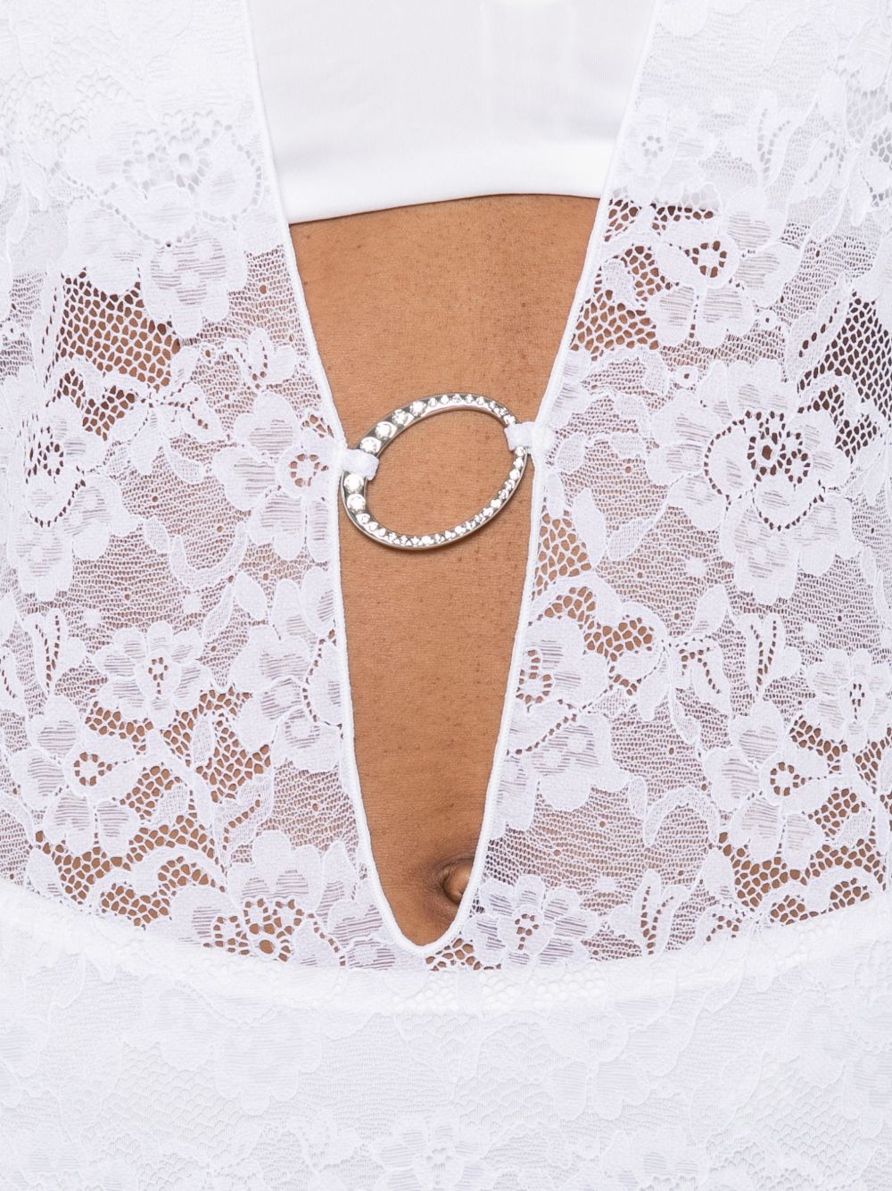 Abito maxi in pizzo in bianco Oséree - donna 