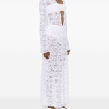 Abito maxi in pizzo in bianco Oséree - donna 