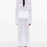 Abito maxi in pizzo in bianco Oséree - donna 